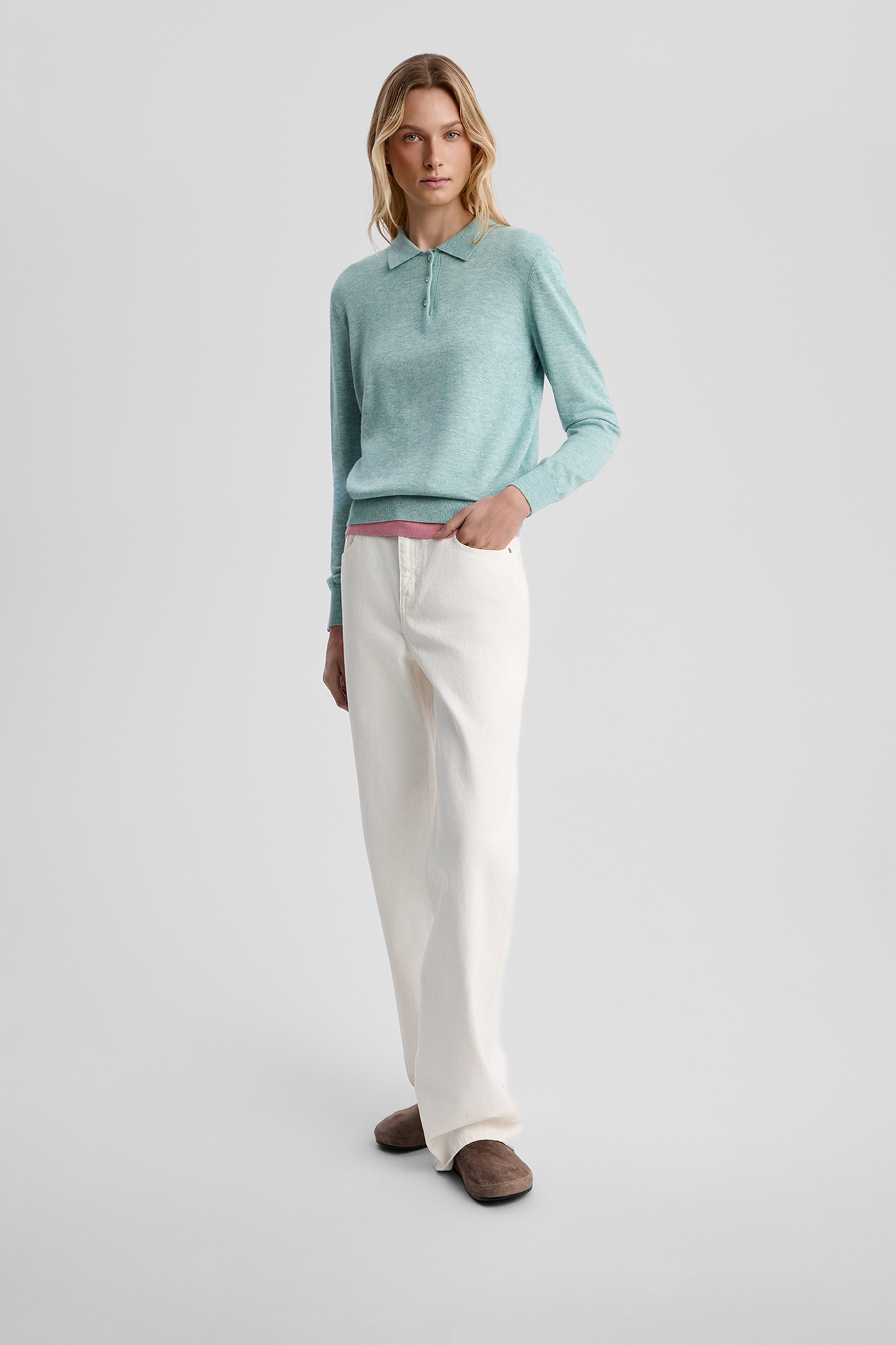 

Джинсы Straight Fit ST100 молочного цвета, 28/30