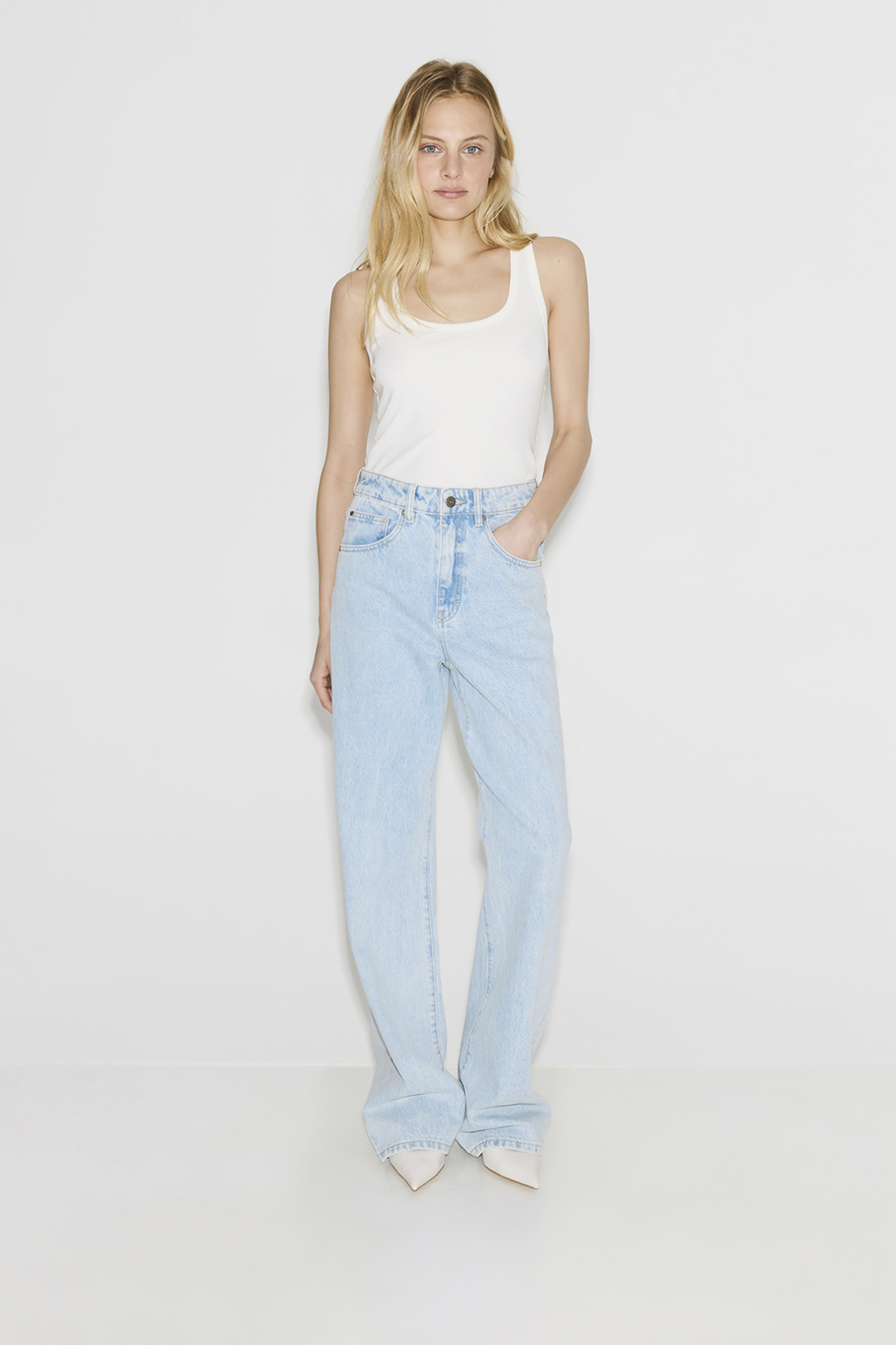 

Джинсы Wide leg WL100 цвета арктик, 28/30