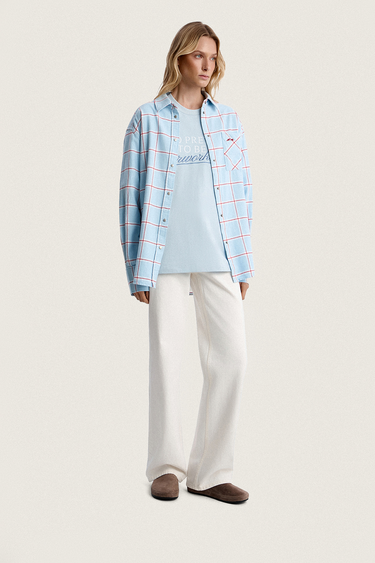 

Рубашка объемная в клетку, XXS