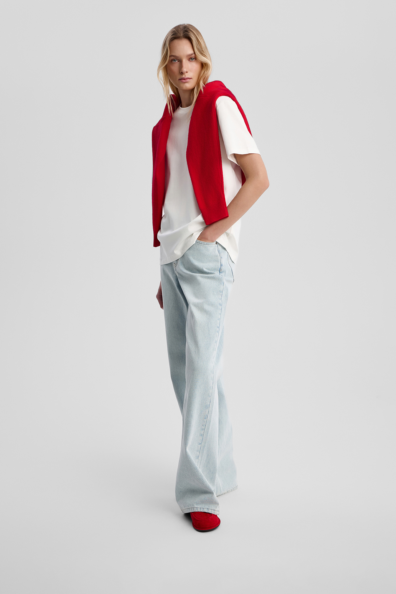 

Джинсы Wide leg WL100 цвета арктик, 24/30