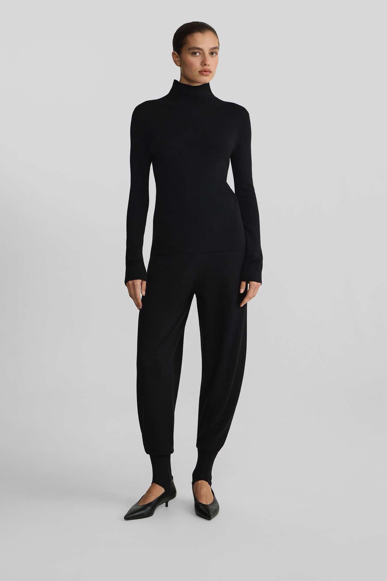 

Водолазка из шерсти мериноса черного цвета, S