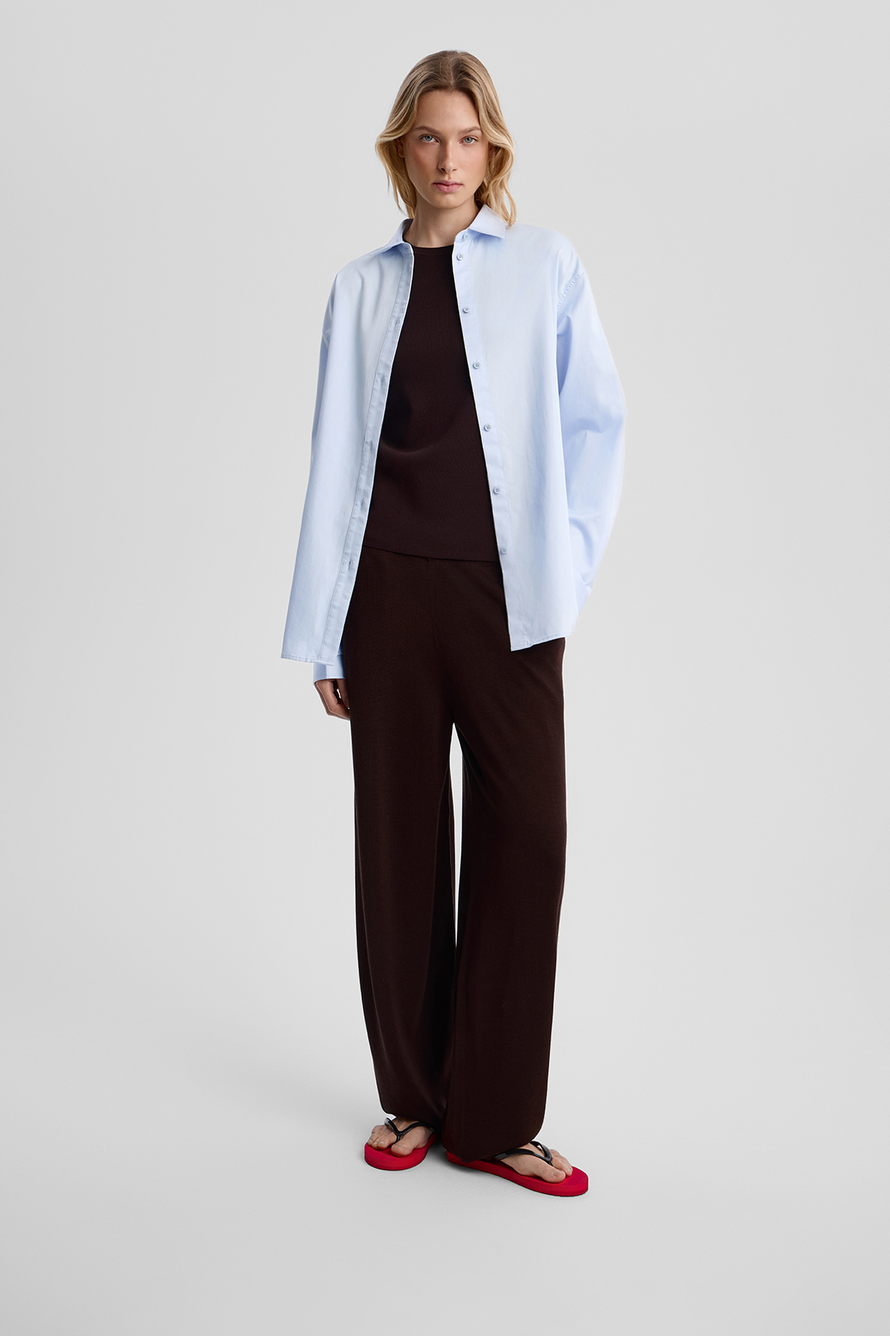 

Майка вязаная в рубчик, L