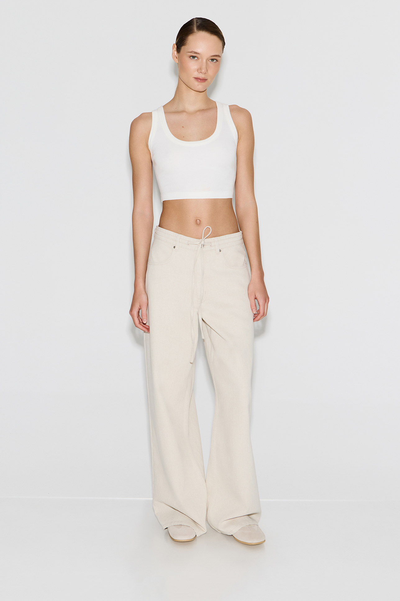 

Джинсы Wide Leg WL302 светло-бежевого цвета, 28/32