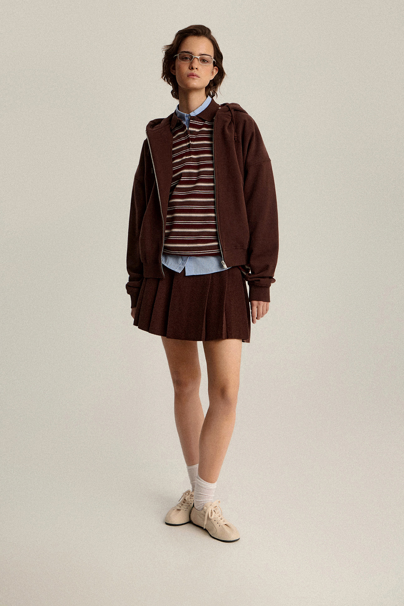 

Худи на молнии с вышивкой, XS