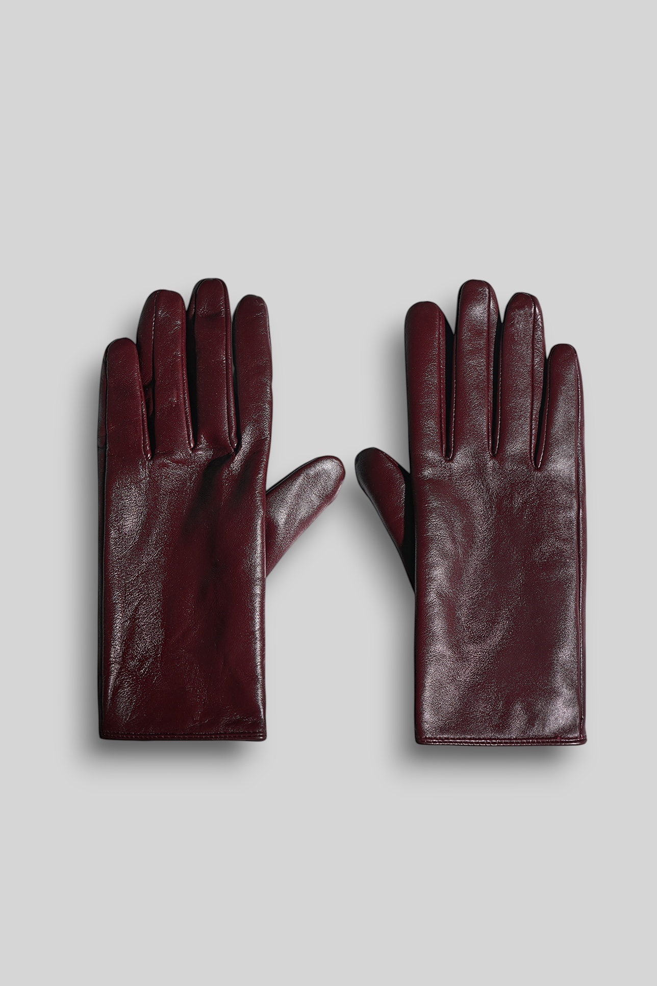 

Кожаные перчатки бордового цвета, 7,5