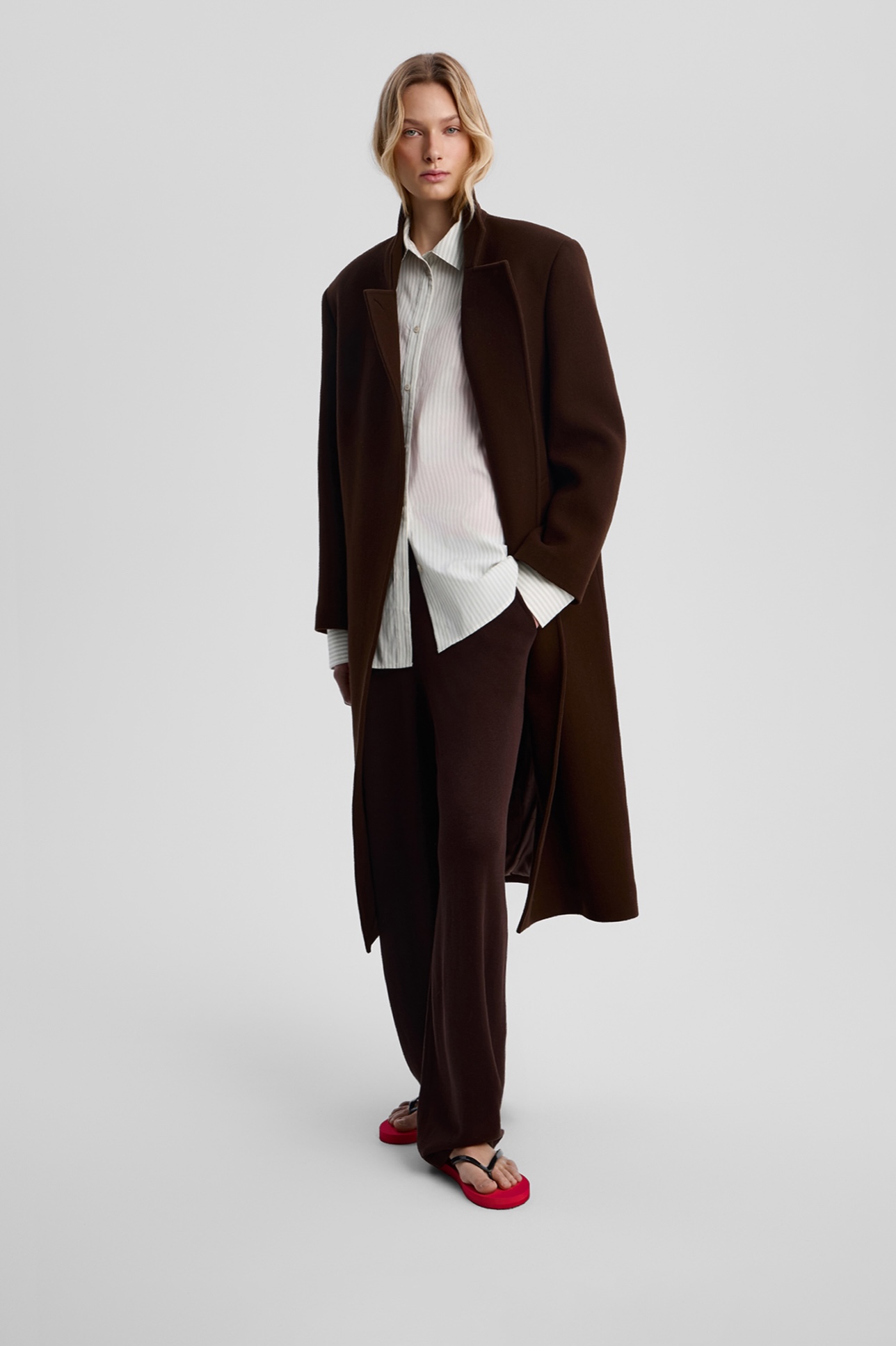 

Объемная рубашка в полоску, S