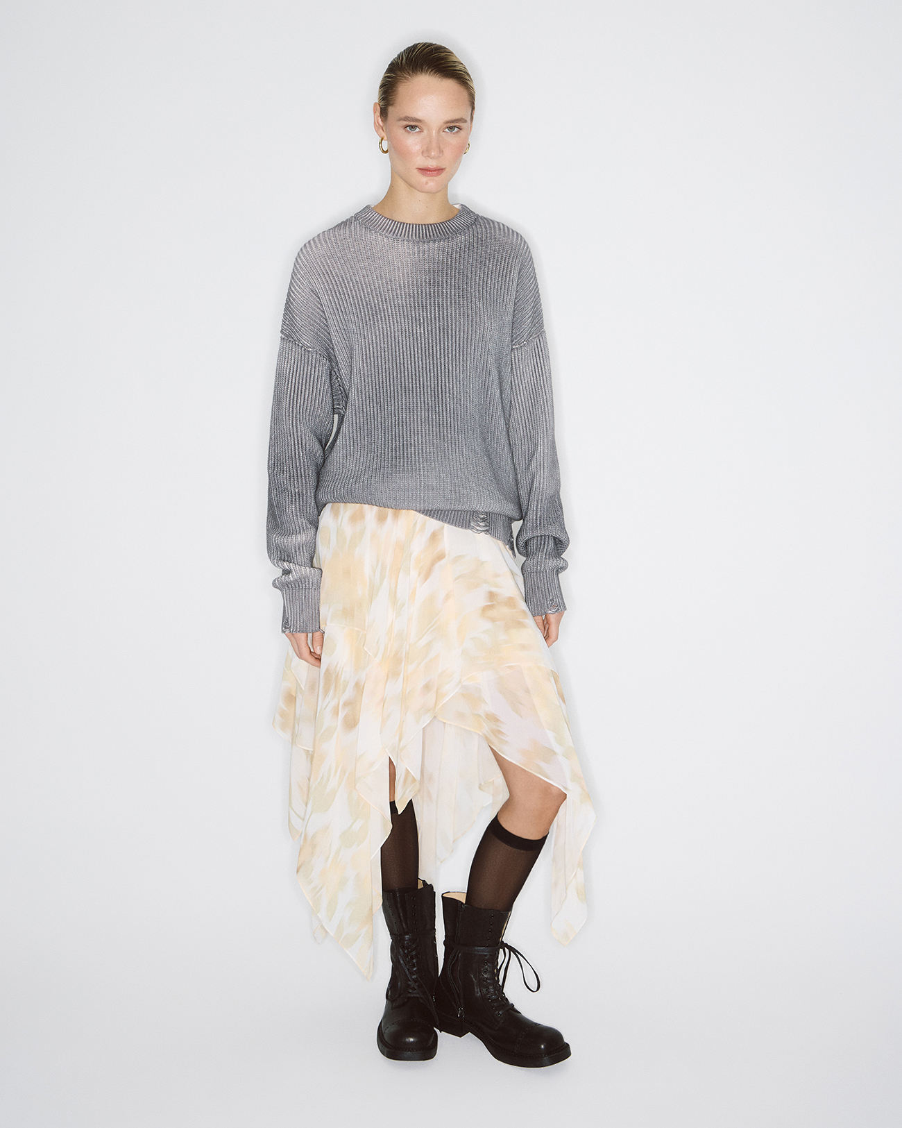 

Юбка с принтом желтого цвета, S