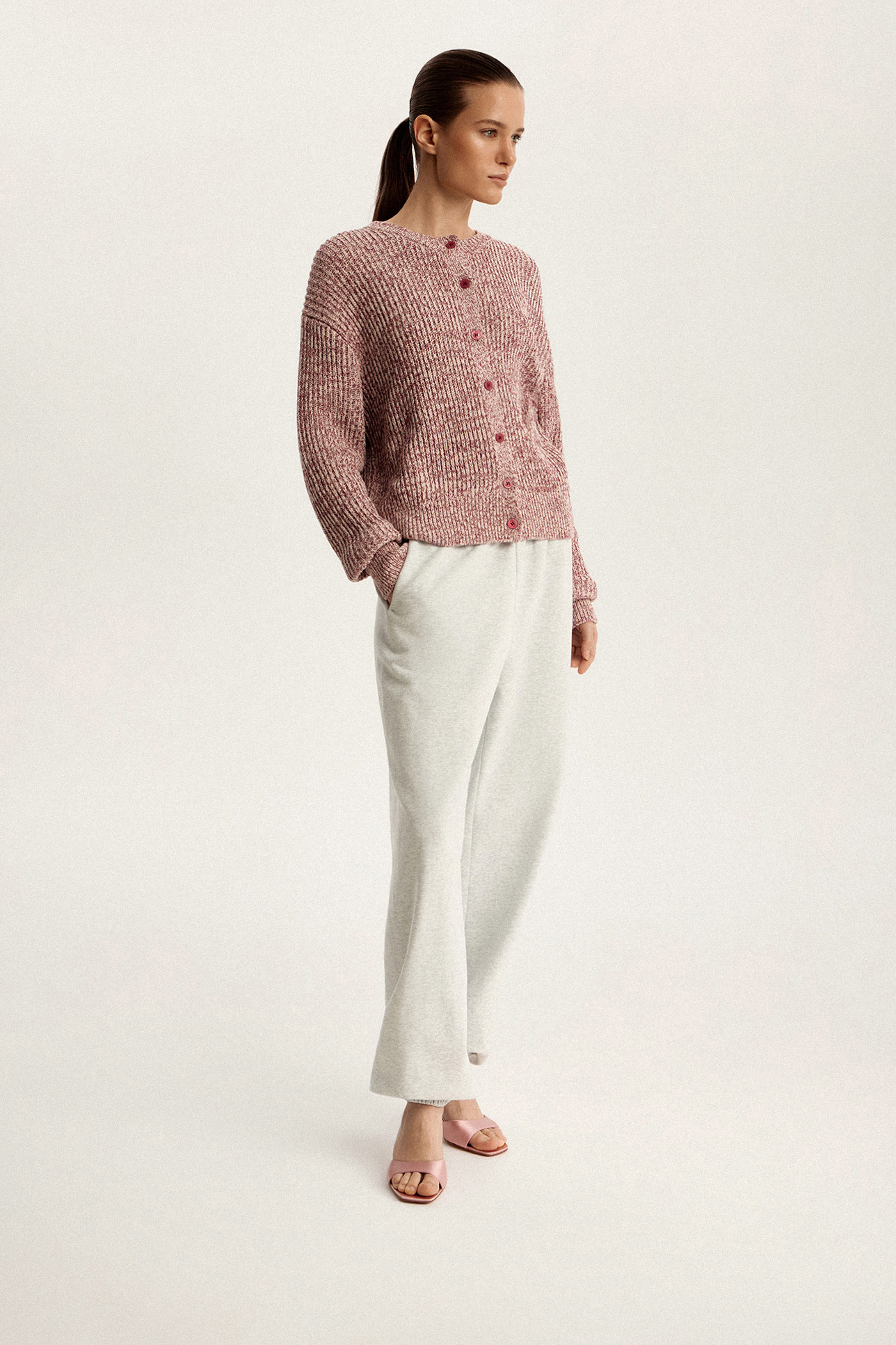 

Кардиган из меланжевой пряжи, M