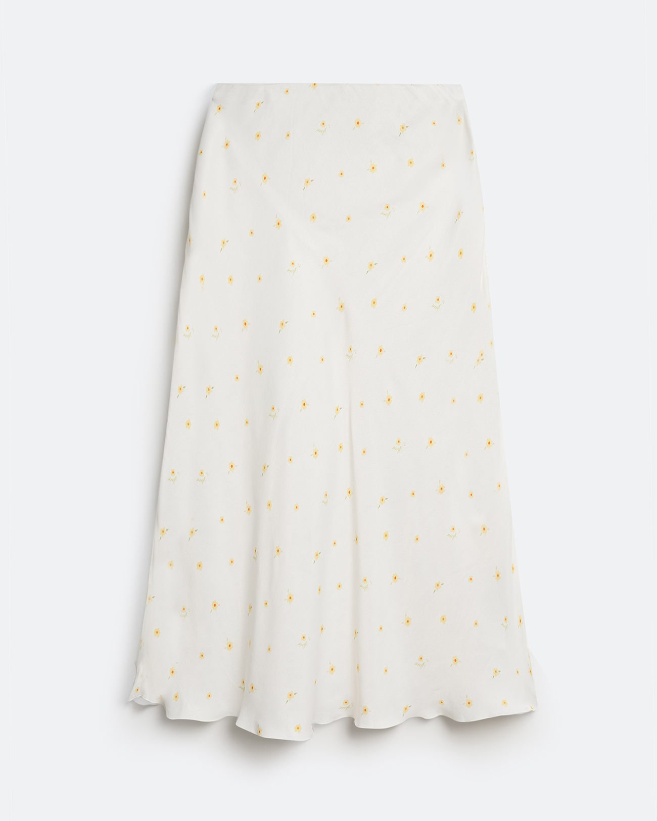 

Юбка миди с принтом кремового цвета, M