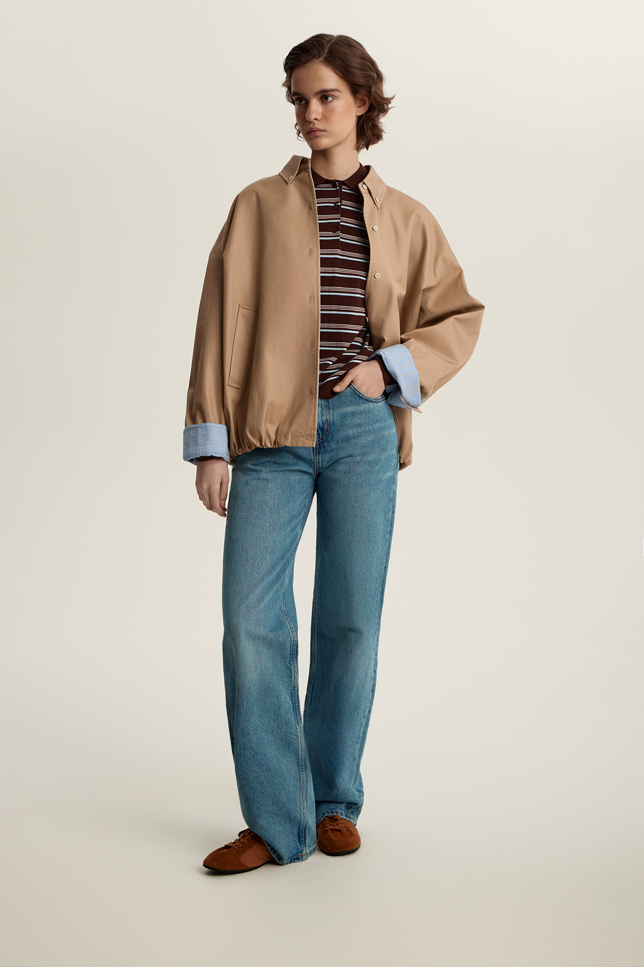 

Джинсы прямые с высокой посадкой ST100, 32/30