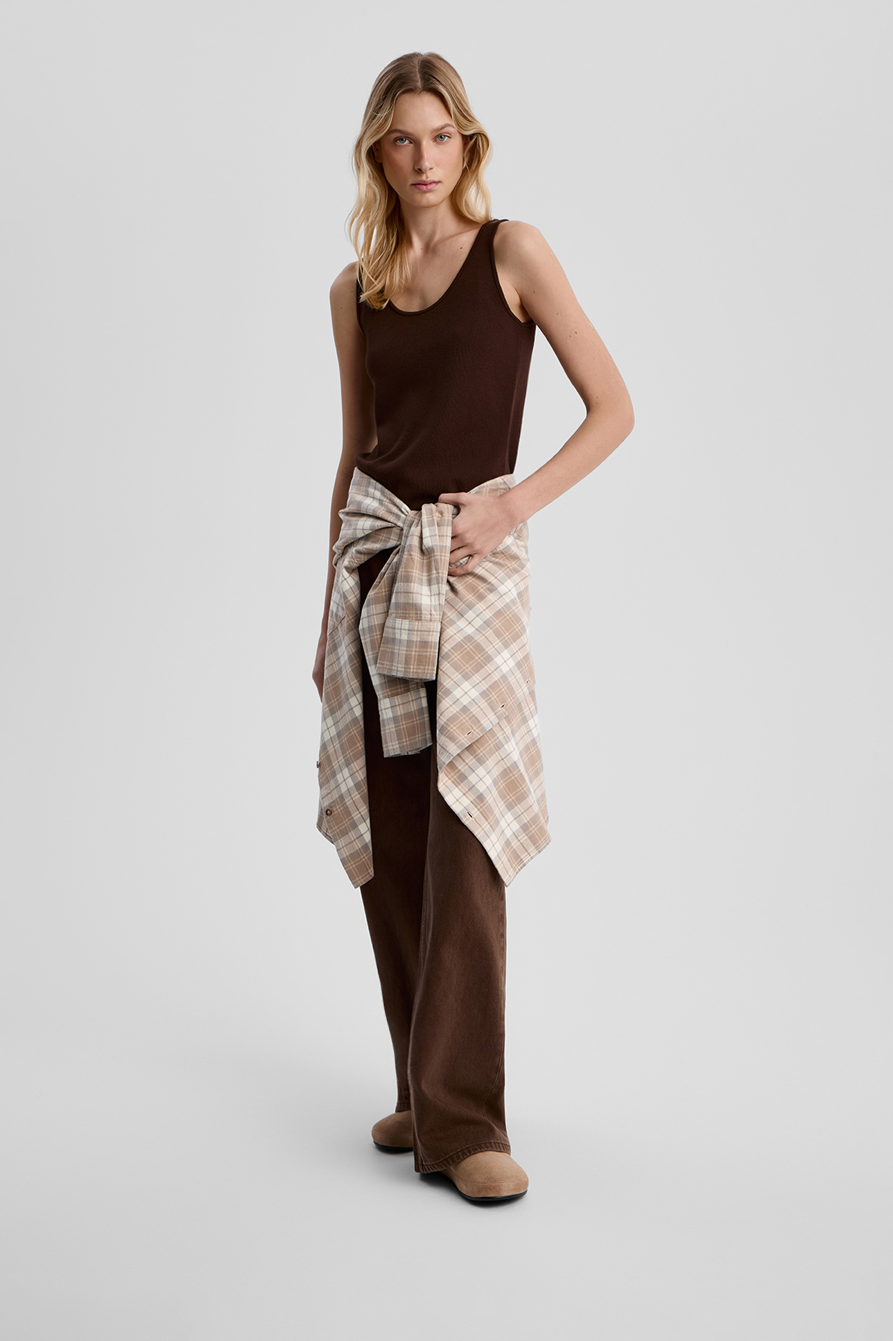 

Джинсы Wide leg WL100 шоколадного цвета, 24/32