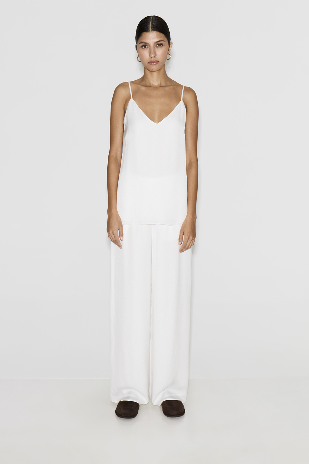 

Топ на бретелях молочного цвета, L