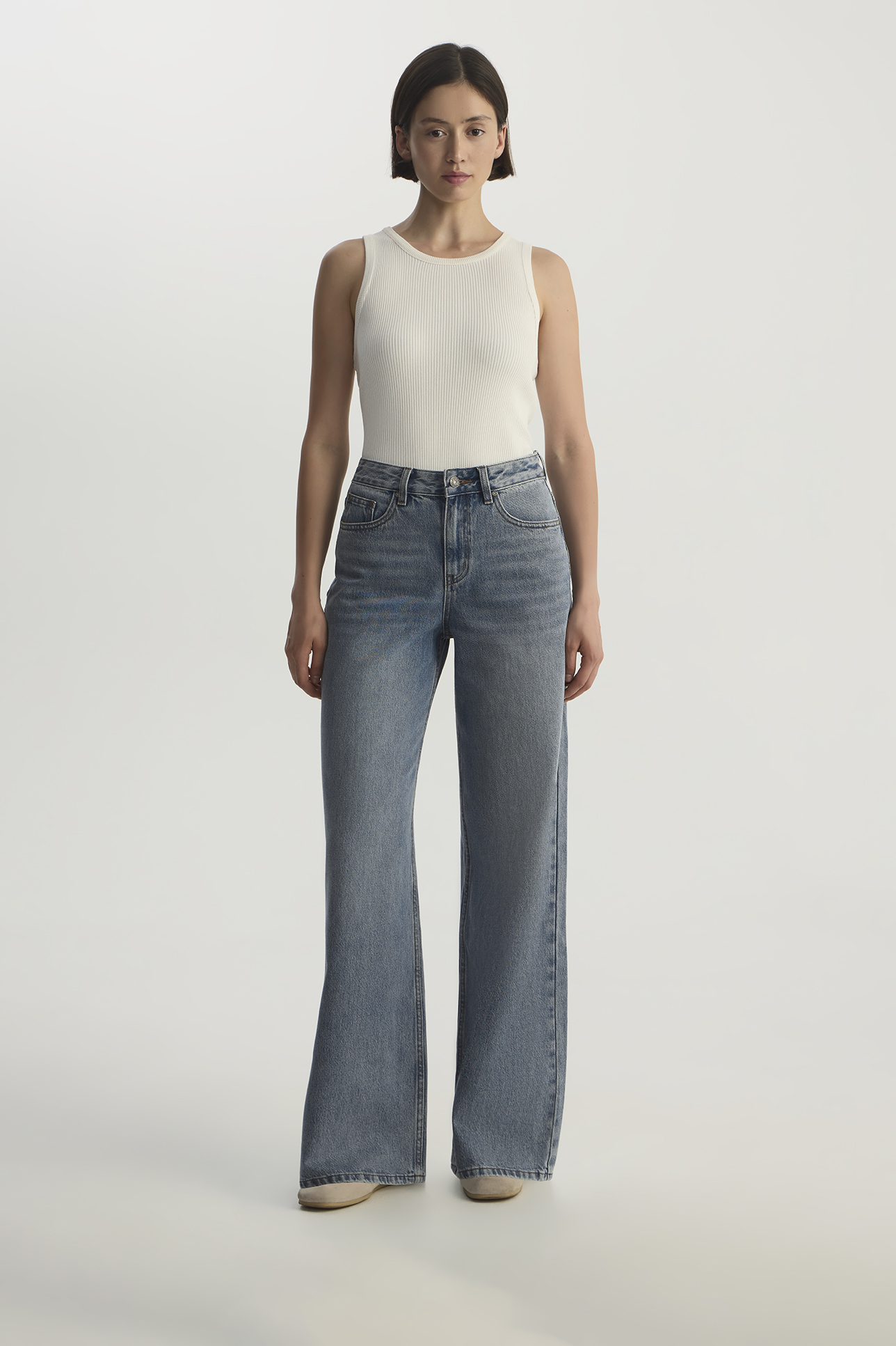 

Джинсы Wide leg WL202 голубого цвета, 26/32