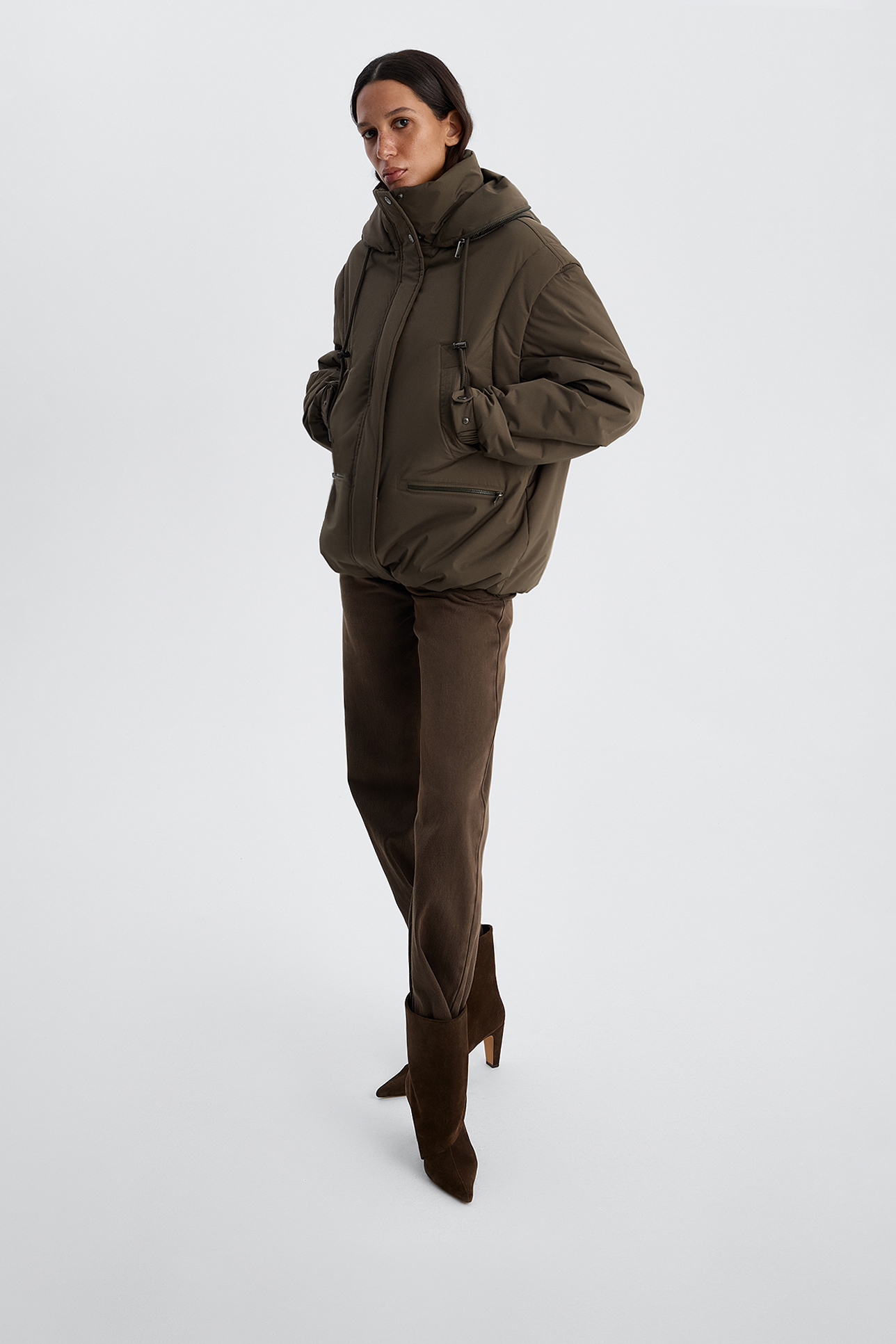 

Куртка-трансформер цвета хаки, XS