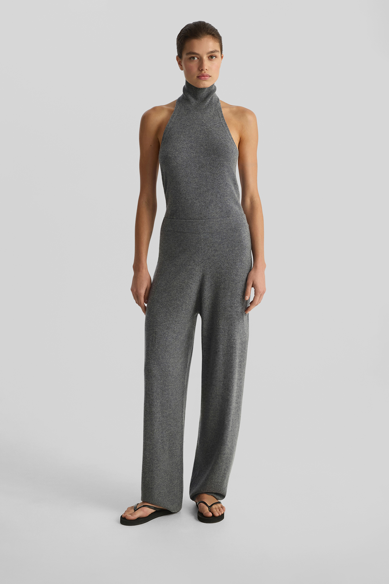 

Брюки из кашемира серого цвета, L