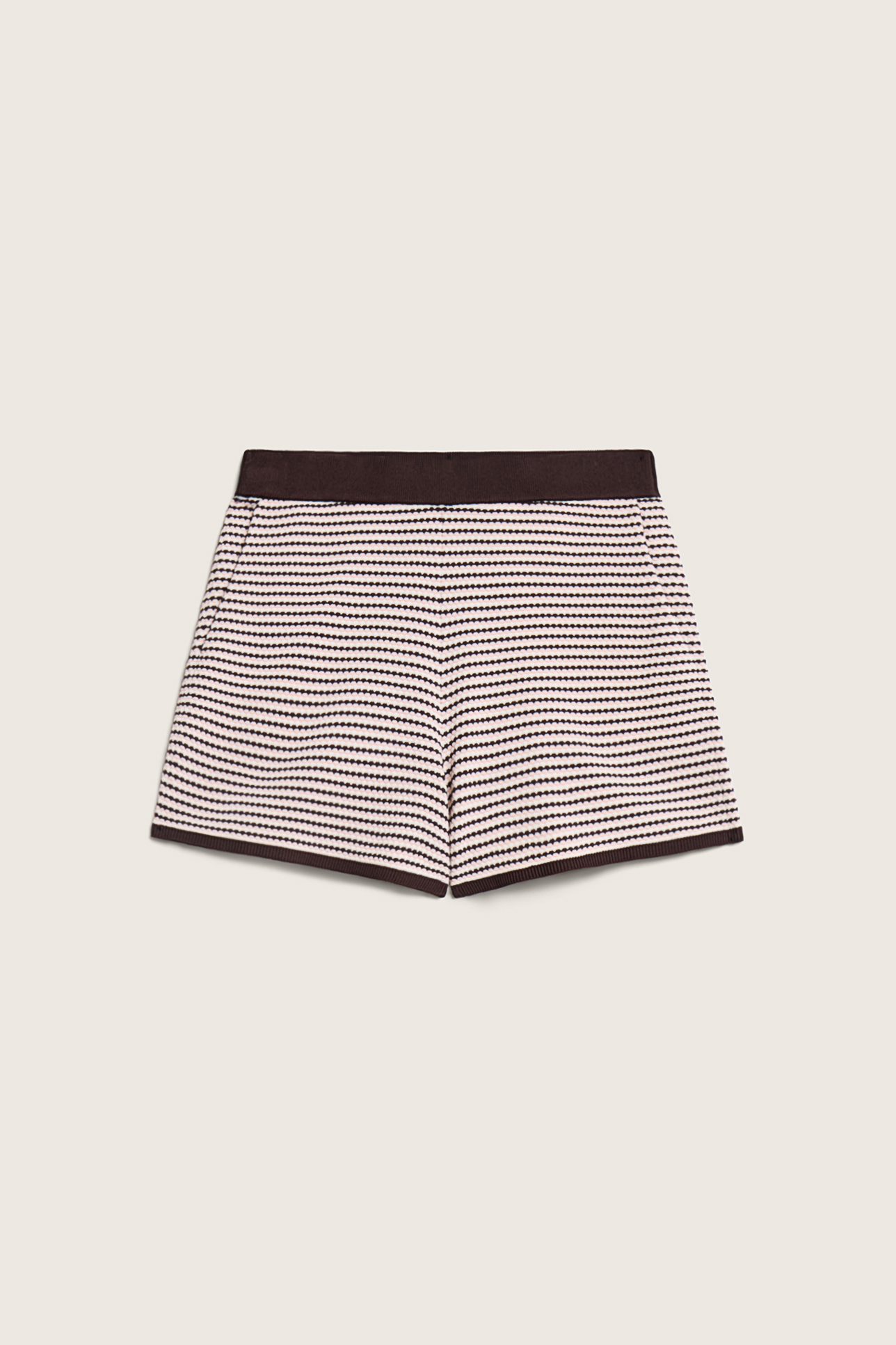

Шорты в полоску шоколадного цвета, M