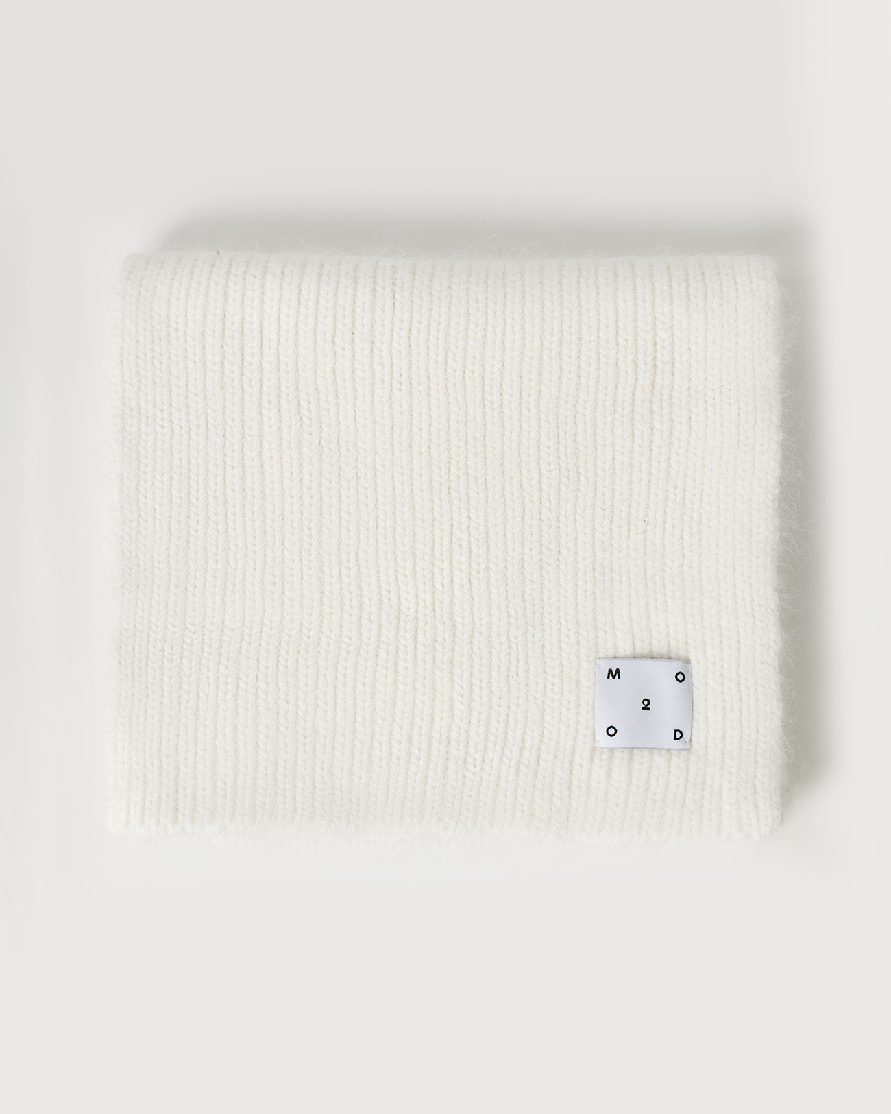 

Шарф с шерстью ангоры молочного цвета, OS