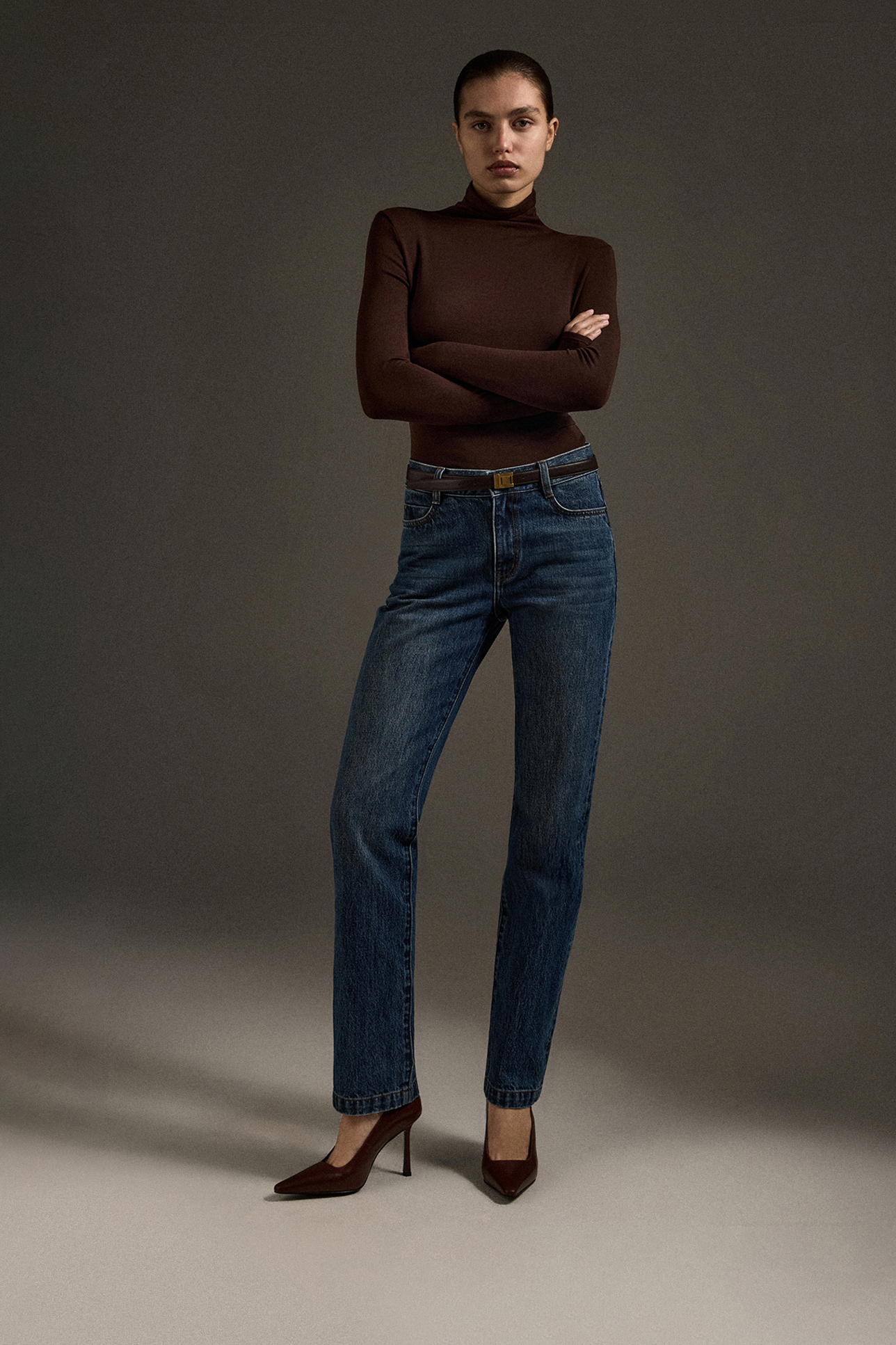 

Джинсы Straight Fit ST207 темно-синего цвета, 26/32