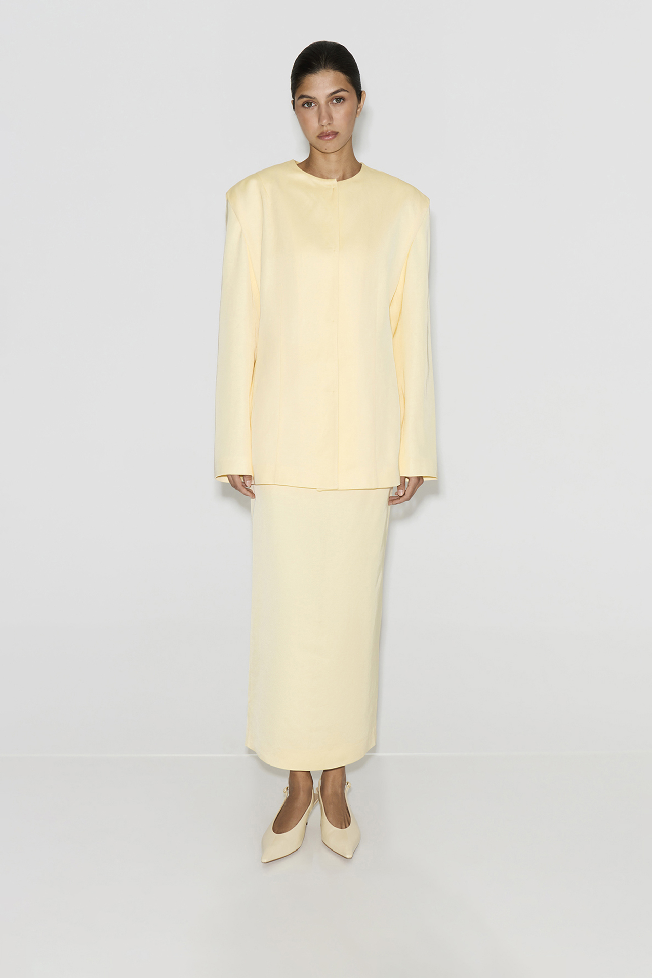 

Жакет со льном желтого цвета, XS