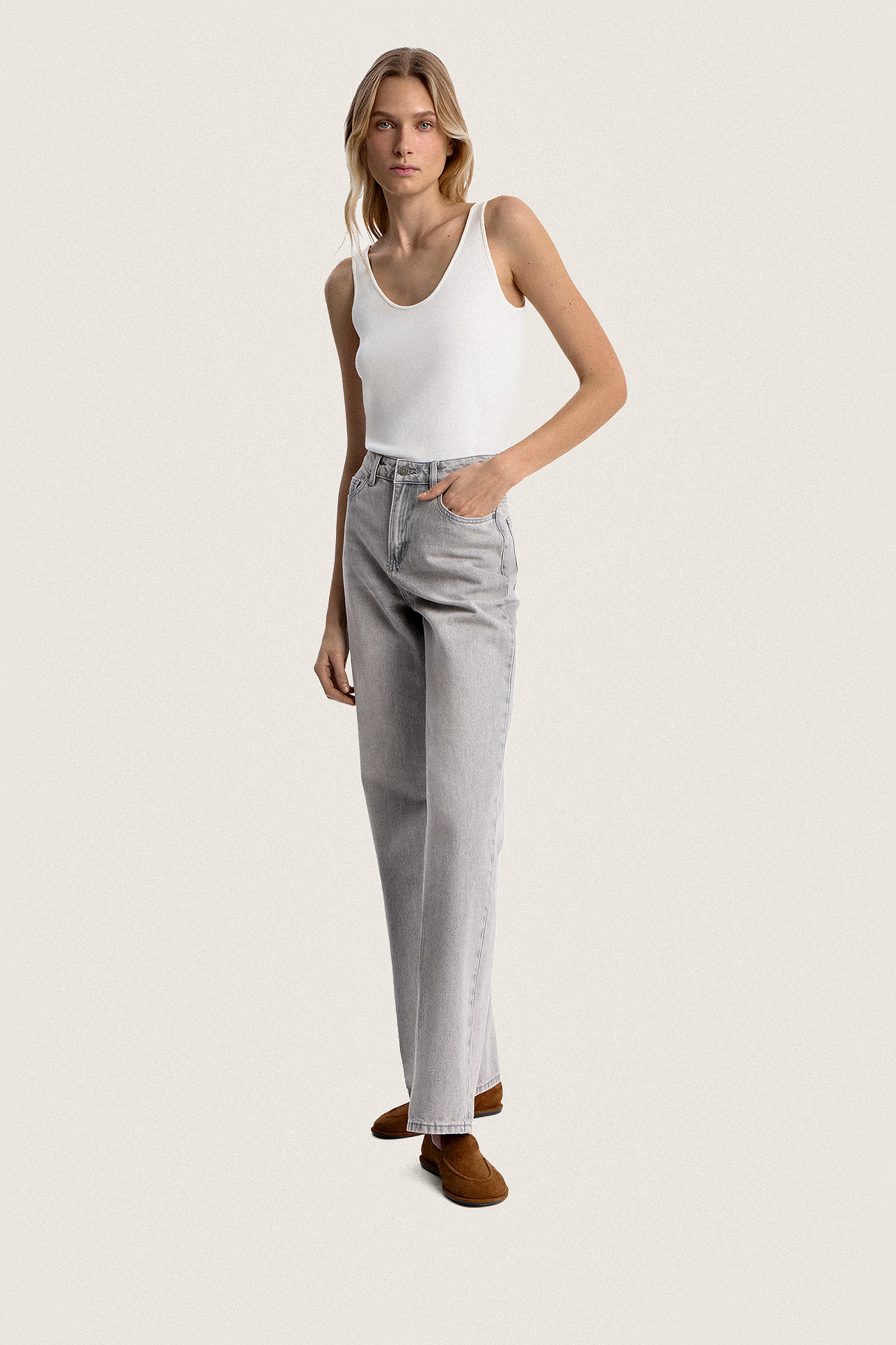 

Джинсы широкие с высокой посадкой WL100, 25/30