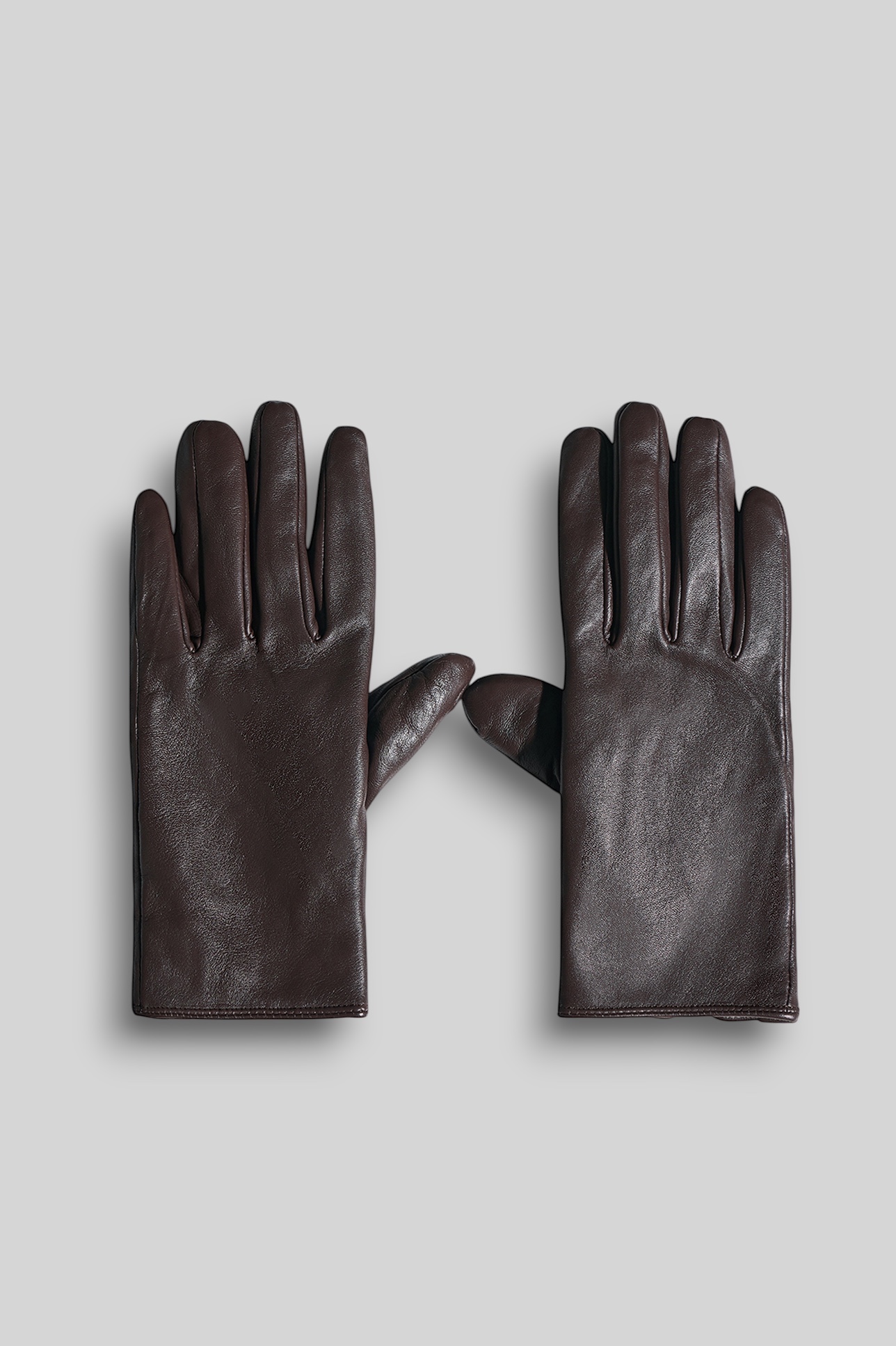 

Кожаные перчатки темно-коричневого цвета, 7,5