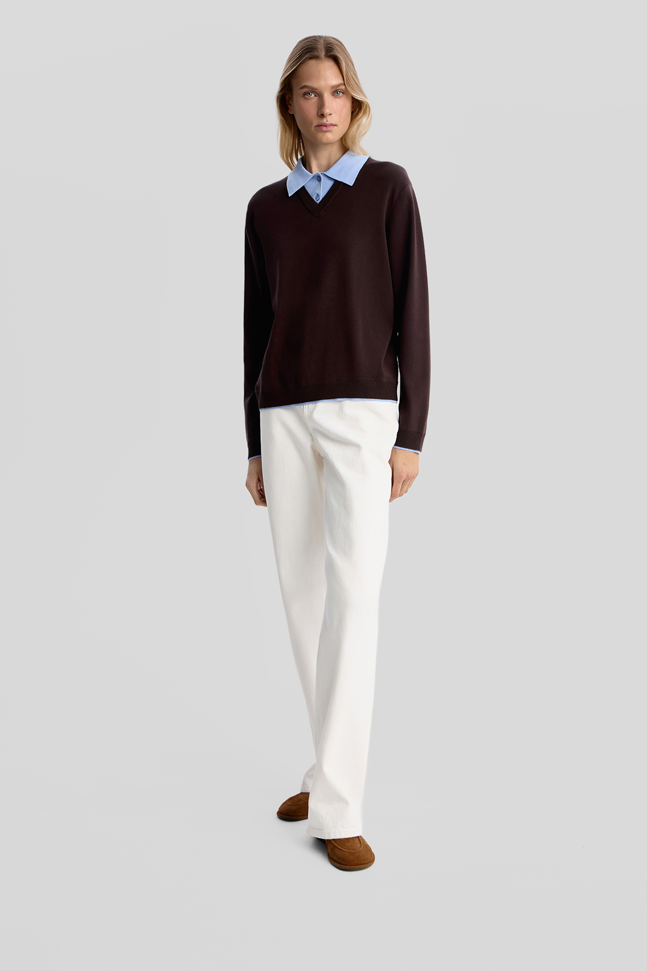 

Джемпер-поло с длинным рукавом, S