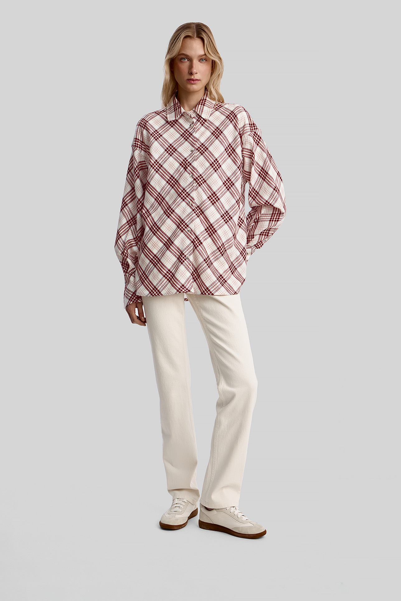 

Рубашка объемная в клетку, XXS