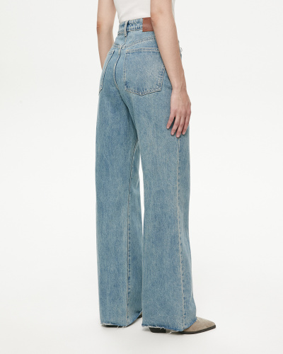 Джинсы Wide leg WL100 с необработанным низом